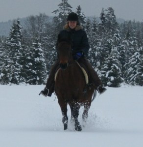helena och lady i snön